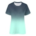 thumbnail image 4 of Summer Tops for Women Tees Tops for Women Layering Tee Athletic Short Sleeve Shirt Long Sleeve Running Shirts Layering Long Shirts Neck Sleeved Mint Green XL, 4 of 4