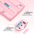 thumbnail image 5 of Meetion Pink Wireless Keyboard and Mouse Combo with Wrist Rest, USB 2.4G Full-Size, for PC/Home Office, 5 of 8