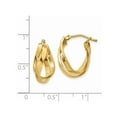 thumbnail image 4 of Real 14kt Yellow Gold Twisted Hoop Earrings; for Adults and Teens; for Women and Men, 4 of 4