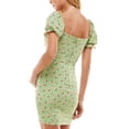 thumbnail image 2 of City Studios Junior's Sweetheart Neck Ruched Dress Green Size 13, 2 of 3