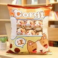thumbnail image 3 of Girls Gifts Creative Gifts Nap Candy Bag Stuffed Toy Dinosaur Sakura Bunny Corgi A Plushie Bag Pudding Toys Plush Pillow Bag of Plush Toy Throw Pillow CORGI, 3 of 8