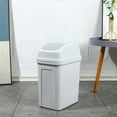 thumbnail image 2 of Bathroom Trash Can With Lid 5.5 Plastic Garbage Can With Lid Waste Basket Trash Garbage Dog Proof Trash Can For Bathroom Kitchen Living Room Bedroom, 2 of 4