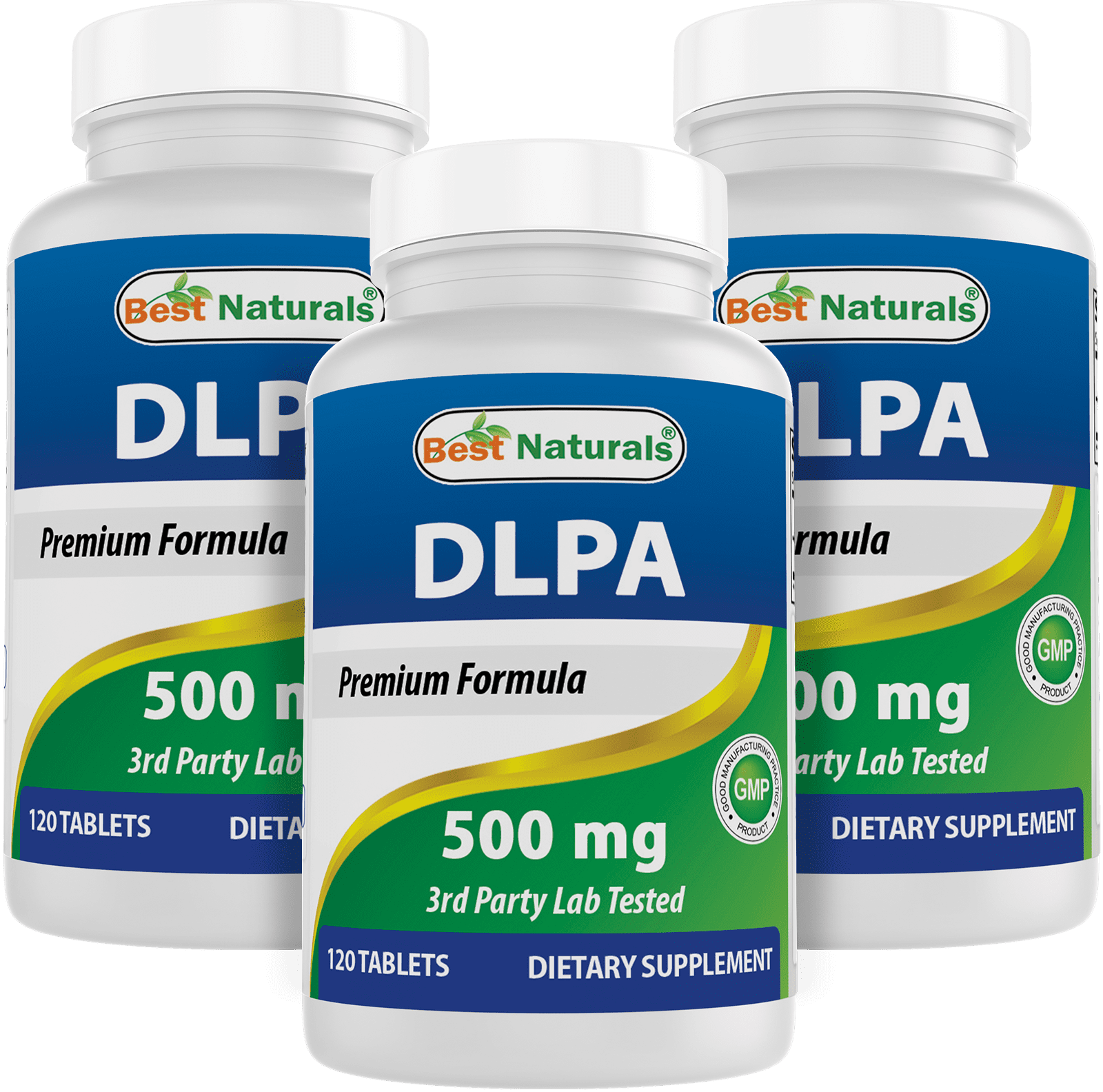3 Pack Best Naturals DLPA 500 mg 120 Tablets - Walmart.com