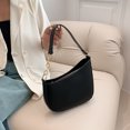 thumbnail image 4 of Bolso de hombro a la moda para mujer, bolso de mano informal, bolsos sólidos (negro), 4 of 7