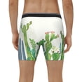 thumbnail image 4 of Salouo Cartoon Cactus Pattern Men's Boxer Briefs, Soft & Breathable Underwear Elastic Waistband Briefs for Men,1-Pack, 4 of 7
