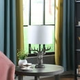 thumbnail image 3 of Rustic Deer Table Lamp  18" Elk Lamp for Lodge Decor  Polyresin Lamp with White Shade, 3 of 4