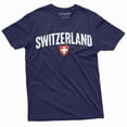 thumbnail image 4 of Men'S Switzerland T-Shirt Swiss Confederation Tee Shirt Patriotic Flag Cross Tshirt (Small Grey), 4 of 6