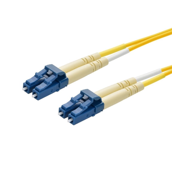 Monoprice Fiber Optic Cable - 3 Meter - Yellow | LC to LC, 9/125 Type, Single Mode, Duplex
