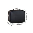 thumbnail image 3 of Bolsa De Almacenamiento De Cosméticos De Pu Neceser de poliuretano de gran capacidad con compartimentos organizadores y asa para brochas de maquillaje de viaje (negro,1 unidad) Rkxzt, 3 of 9