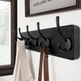 thumbnail image 2 of GFDYREE Rustic Wall Mounted Coat Rack, Case of 2, Pine Real Wood Plank Wall Coat Rack with 5 Hooks, Farmhouse Coat Hanger Wall Mount for Hanging Backpack Jacket Coat Hat, 2 of 6