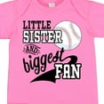 thumbnail image 4 of Inktastic Little Sister and Biggest Baseball Fan Girls Baby Bodysuit, 4 of 5