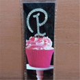 thumbnail image 1 of De Yi Enterprise 33016-P Cupcake Monogram Toppers - P, 1 of 1