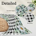 thumbnail image 2 of Spring Floral Pillow Covers, Linen Long Throw Pillow Case, Daisy Eucalyptus Leaves Black White Plaid Holiday Pillow Protector Decorative Cushion Cover for Living Room/Bedroom 12" x 20", 2 of 8