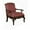 Red, variant on Comfort Pointe Liza Traditional Style Wood Arm Chair in Walnut Finish