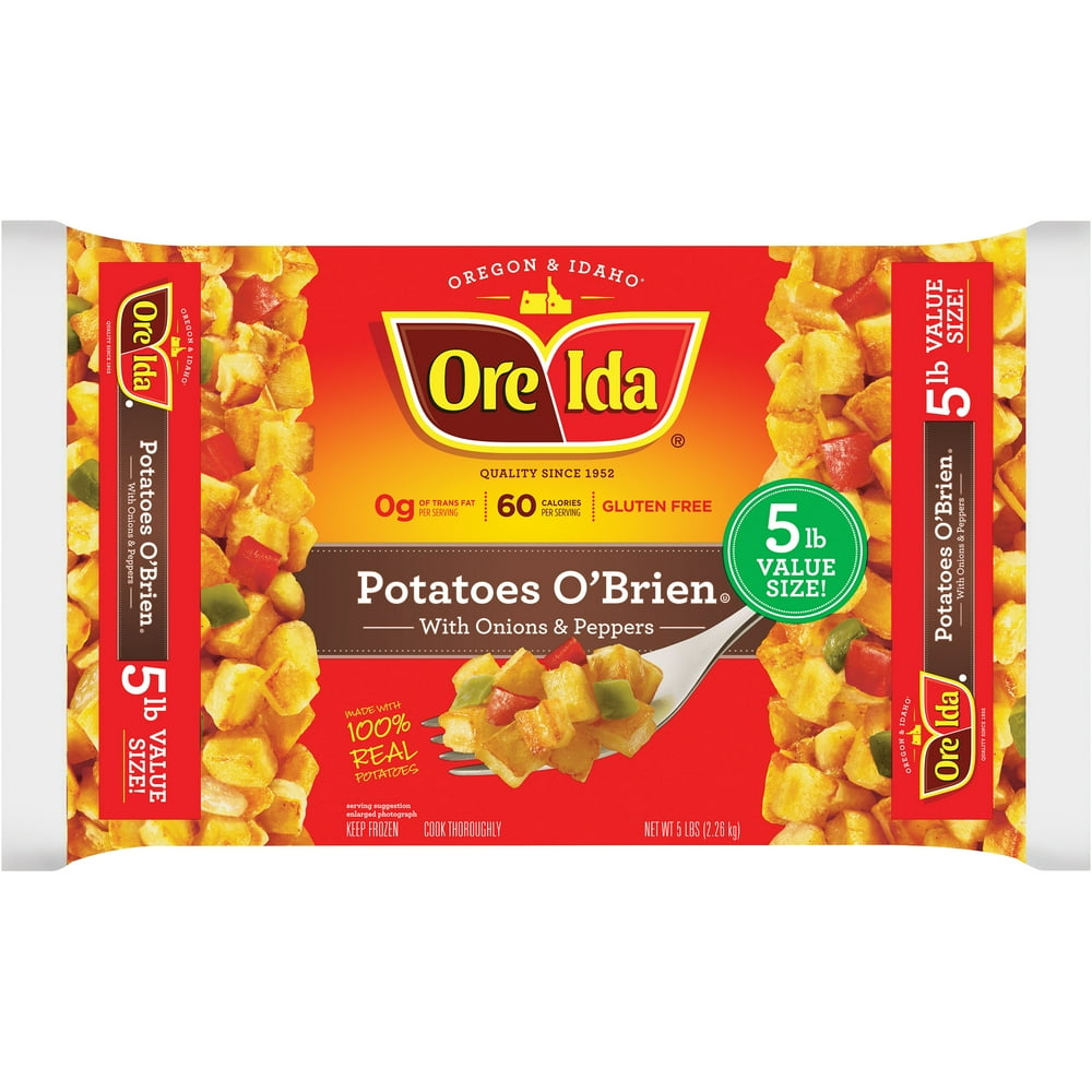 OreIda Potatoes O'Brien With Onions and Peppers, 5 lb Bag Walmart