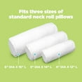 thumbnail image 6 of Natural Linen Fabric 6x16" Neck Roll Pillowcase - Soft Washable Neck Pillow Cover - Made in USA, Cappuccino, 6 of 8
