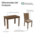 thumbnail image 4 of Juego de Comedor Madesa Rute Mesa Tablero de Madera con 4 Sillas XB044915ZXT, 4 of 10
