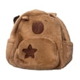 thumbnail image 2 of Mochila de felpa de capibara, mochila escolar, bonita, elegante, informal, de gran capacidad, mochila escolar para adolescentes, niñas, niños y, 2 of 9