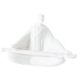 thumbnail image 2 of Estatua en miniatura para decoración de mesa, estilo chino, figura de boya sentado, escultura de cerámica blanca para estante de sala de estar, 2 of 9