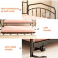 thumbnail image 5 of Miniyam Metal Twin Daybed with Pull Out Twin Trundle,Trundle Bed for Living Room Guest Room,Black(Mattress not included), 5 of 9