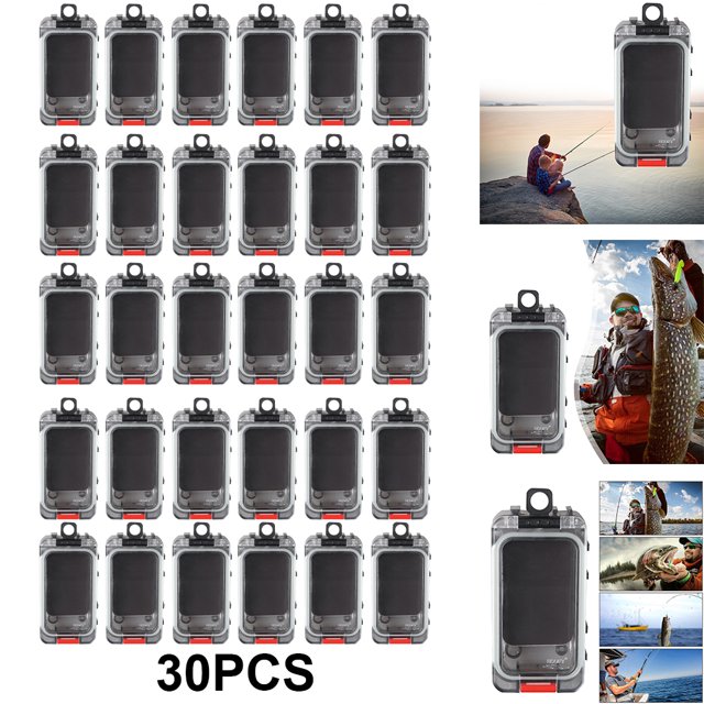 30PCS Contenedor Señuelos Cebo Caja Señuelos Pesca DIY Herramientas Pesca Doble Capa (B1)