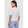 thumbnail image 4 of Women's Side Ruched Crew Neck Short Sleeve T-Shirt, 4 of 4