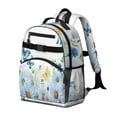 thumbnail image 2 of White Flower Butterfly Pattern Backpack for School,Cute School Bag,Schoolbag with Adjustable Shoulder Straps & Padded Back,15.25"x11.5"x5.25", 2 of 5