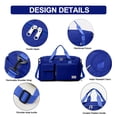 thumbnail image 6 of DAKIMOE Travel Duffle Bag for Women Large Weekender Bags Carry on Gym Duffel Bag with Wet Pocket/Shoe Compartment Waterproof Overnight Tote for Plane Hospital Sports Yoga Business Trips, Royal Blue, 6 of 10