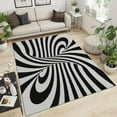 thumbnail image 3 of Black White Area Rugs, Trippy Rugs Floor Carpet, Indoor Non-Slip Rug For Room Sofa Living Room Mat Bedroom Home Decor Floor Mats 3 x 4ft, 3 of 6