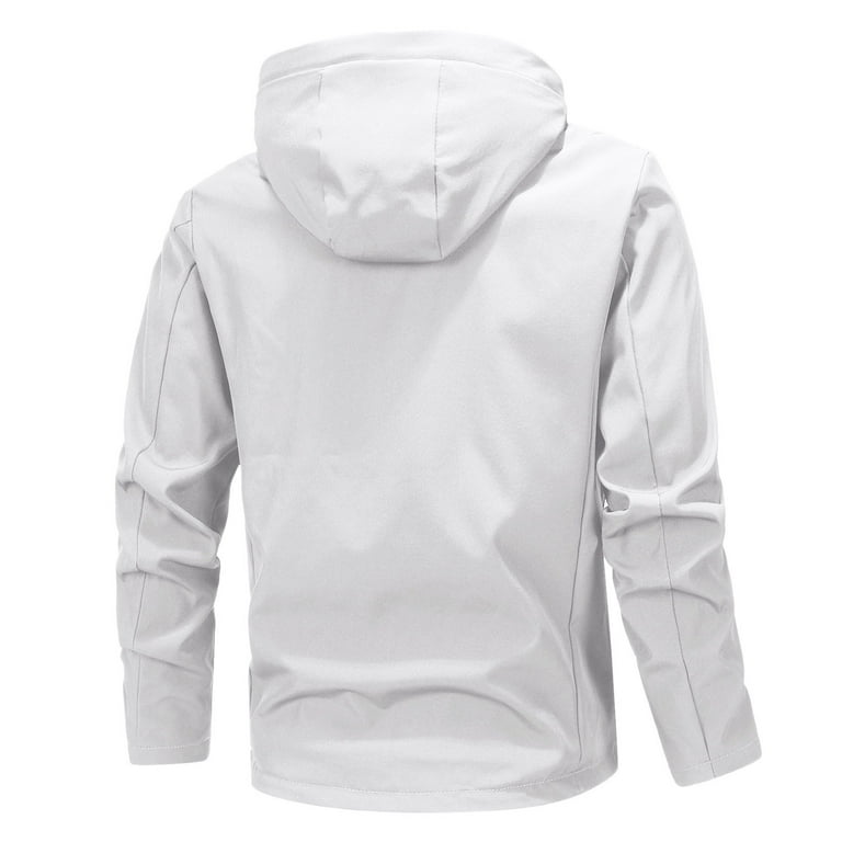 White Collared Two-Way Zip Jacket