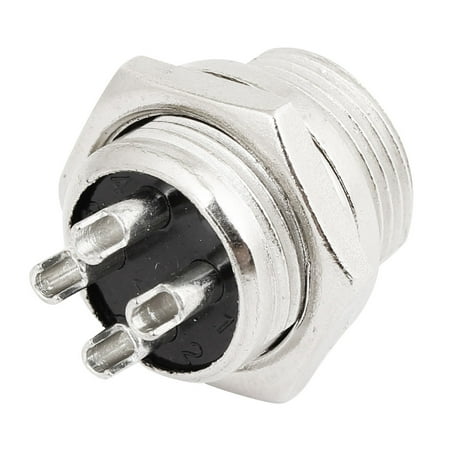 Unique Bargains Radio 4 Pin Male 16mm Thread XLR Chassis Mount Microphone Connector Adapter price history on PriceWatchPro