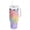 Pastel Rainbow Tie-dye, variant on 40 oz Insulated Stainless Steel Tumbler Double Wall Stainless Steel Tumbler with 2-Way Drinking Green Ink Splatter Pattern