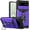 Purple, variant on KOMI Card Slot and Wireless Charging Case for Google Pixel 6a, Military Grade Shockproof Lens Protection with Magnetic Stand Phone Cover for Google Pixel 6a YHZH Red