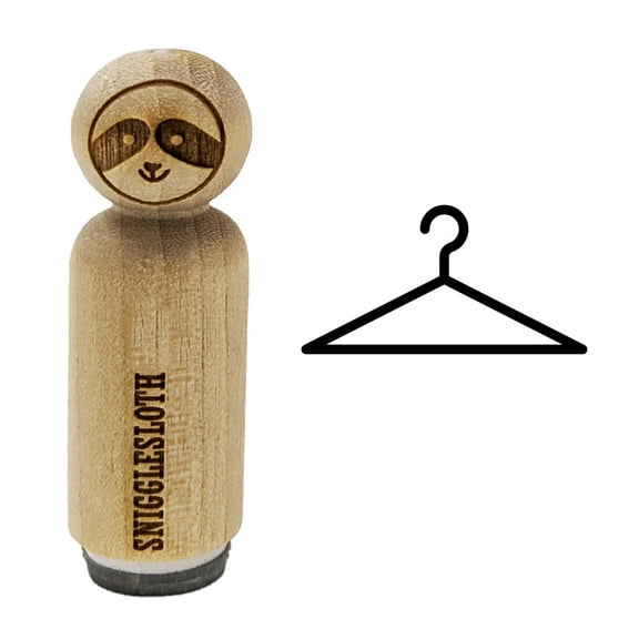 Clothes Hanger Laundry Rubber Stamp for Scrapbooking Crafting Stamping - Mini 1/2 Inch