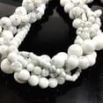 thumbnail image 2 of K-KED Natural White Howlite Round Loose Beads 15" 4mm 6mm 8mm 10mm 12mm Delicate Jewelry Making-10 mm, 2 of 9