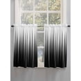 thumbnail image 5 of Black White Living Room Curtains 2 Panel, Modern Geometric Abstract Gradient Striped Cafe Window Treatment, Farmhouse Bedroom Bathroom Kitchen Curtains Drapes 104"x54", 5 of 6