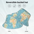 thumbnail image 2 of Kdxio Reflective Bucket Hat - World Map With Animals 1 Print Bucket Hat for Men,Women, 2 of 6