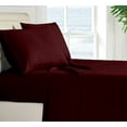 thumbnail image 3 of Pure Giza Cotton (Full-XL Size) Striped Pattern Bed Sheets Set- 300-TC Bedding – Full-XL Size Bed, 12" Inch Deep Pocket 300TC Full-XL Sheets - Wine Stripe, 3 of 7