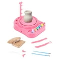 thumbnail image 2 of Electric Pottery Wheel Kids Pottery Forming Machine Kids Craft Toys Hand Tools DIY Pottery Wheel for Kids for Problem Solving Pink, 2 of 8