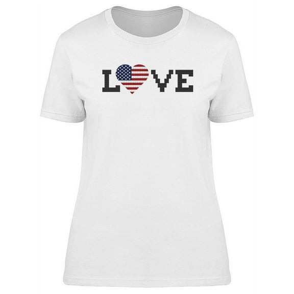 Love America Usa T-Shirt Women -Image by Shutterstock, Female Medium