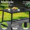 thumbnail image 5 of SUMMIT LIVNG Outdoor Swivel Bar Stool Dining Set of 7, 6 Metal Patio Counter Height Textilene Blue Chairs and 1 Metal Bar Table, Blue, 5 of 16