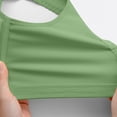 thumbnail image 5 of Bigersell Nursing Sports Bra Trendy Women's Seamless Seamless Style Lingerie Thin Style Large Chest No Underwire Sagging Bra Sports Oversized Underwear Padded Bra Style F-130 Green XL, 5 of 6