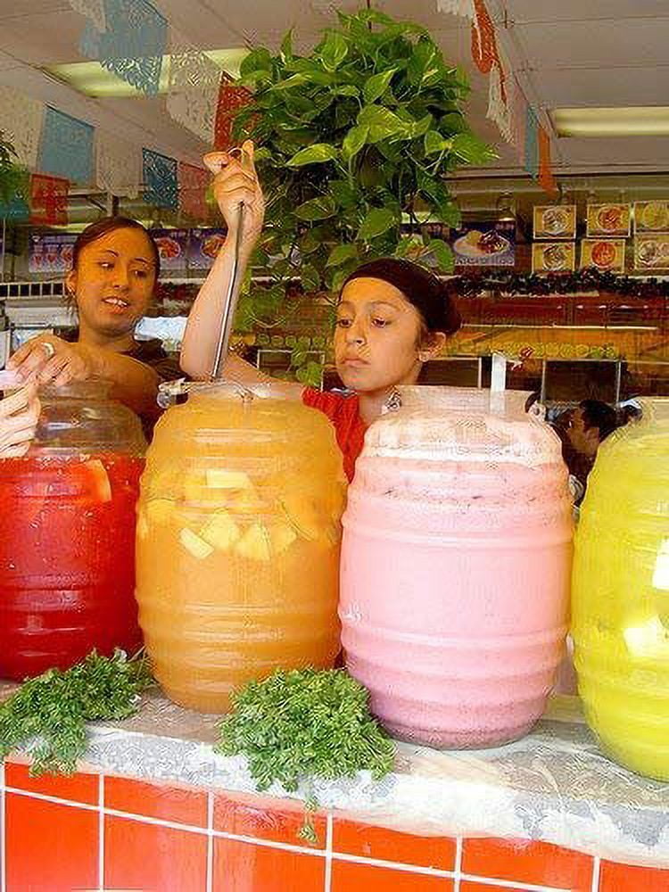 5 Gallon Jug with Spout-Mexican Vitrolero Tapadera Aguas Frescas-Water  Juice Beverage Dispenser- 20 L Clear Container-BPA Free Food Grade Plastic