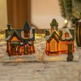 thumbnail image 4 of 1/4Pcs LED Christmas Village Houses Battery Powered Winter Resin Gingerbread House Figurine Light Up Tabletop Xmas Town House, 4 of 8