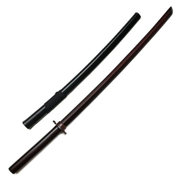 E-BOGU Samurai Training Stick 40" Comes with Saya Scabbard and Tsuba Handguard (Dark Red)