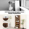 thumbnail image 6 of ZUNMOS 6 Shelf Bookcase, 63 Inch Tall Open Industrial Standing Bookshelf Large Storage for Home Office, Living Room, Bed Room, Rust, 6 of 7