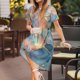 thumbnail image 3 of Easygdp Pastel Abstract Fluid Art para Vestido Transpirable de Mujer, Vestido Suelto de Manga Corta con Pliegues y Bolsillos para el Verano, 3 of 6