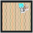 thumbnail image 2 of PinPix 15x15 Custom Cork Bulletin Board Multi Color Waves Poster Board Has a Fabric Style Canvas Finish, Framed in Multi Color Waves, by ArtToFrames (PinPix-565), 2 of 6