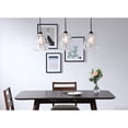 thumbnail image 2 of Living District LD5032D36BK Kason 3 Light Black & Clear Glass Ceiling Pendant, 2 of 4