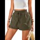 thumbnail image 1 of Pantalones Cortos de para Mujer, Informales, de Verano, de Cintura Alta, con Pierna y Cordón Ajustable, Holgados y Cómodos para la Playa. Verde M, 1 of 7